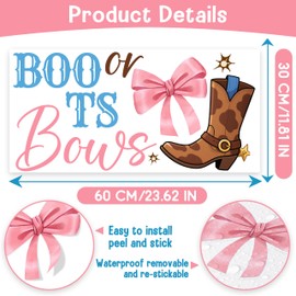 SJcysrilla Western Gender Reveal Party Decal Boy or Girl Baby Shower Gender Reval Party Decorations