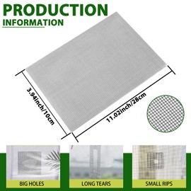 FLYZZZ Window Screen Repair Patch, 5'' x 7” Window Screen Repair Kit,Strong Adhesive 10Pc Grey Window Screen Repair Kit, Big Hole Screen Patch Repair Kit