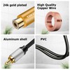 TEKERA RCA Y Cable Splitter, Gold-Plated Plug Subwoofer 1 Female