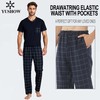 YUSHOW Mens Pyjamas Sets Short Sleeve Pjs Set Soft Loungwear