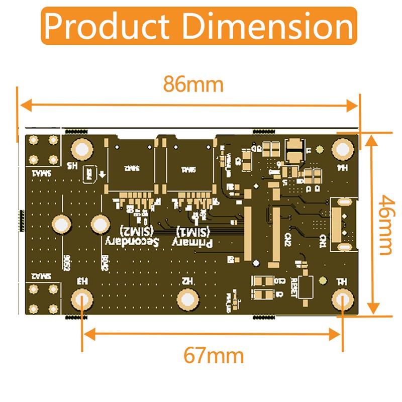 M.2 to USB 3.0 Adapter Push Connector for Dual SIM