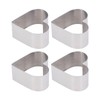 CHICIRIS Heart Shaped Cookie Cutter, 4 Pcs Stainless Steel Heart