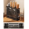 Kitchen Knives Chopstick Rack with Draining Tray Wall Mounted Multifunctional