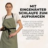 menique Linen Apron, Kitchen Apron, Adjustable Cooking Apron for Men