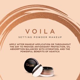 Osmosis Voila Finishing Loose Setting Powder Makeup, Oil Absorption Balanced with Hydration, Flawless Blurring Powder For All Skin Types - Deep, 0.23 Oz