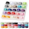 50Pcs Bobbins Sewing Threads Kit 25 Colors 500 Yards Sewing