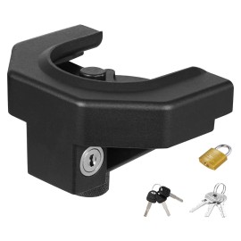 Heavy Duty Anti Theft Trailer Hitch Lock Kit 3 Keys Padlock Prying Resistant Impact Resistant For 2 5 16 Couplers RVsDefault: Default
