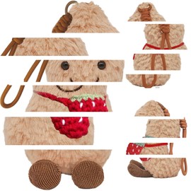 MXYZQDE Peanut Cuddly Toy, 16 cm Cute Strawberry Peanut Plush Doll, Soft Toy for Young Girls, Ideal as Decoration and Gift for Bedroom and Living Room