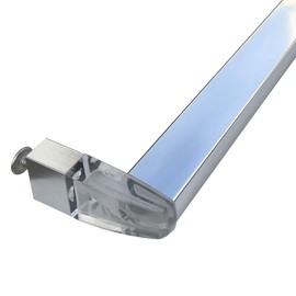 Gordon Glass® 30" Long Chrome Framed Sliding Shower Door Towel Bar with Clear Acrylic Brackets