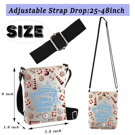 PLITI Cruise Ship Gift Cruise Trip Bag Cruise Vacation Gift On Cruise Mode Cruising Themed Crossbody Bag For Friend (cruise mode CbagU)