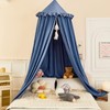 White Bed Canopy with Glowing Stars Princess Canopy Bed Curtains