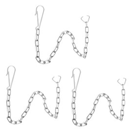 3 PCS Toilet Flapper Chain, Stainless Steel Toilet Flapper Chain Replacement Toilet Handle Lift Chain Fits Most Toilet Flappers,Including 9.06-Inch Chain,Hook,Ring