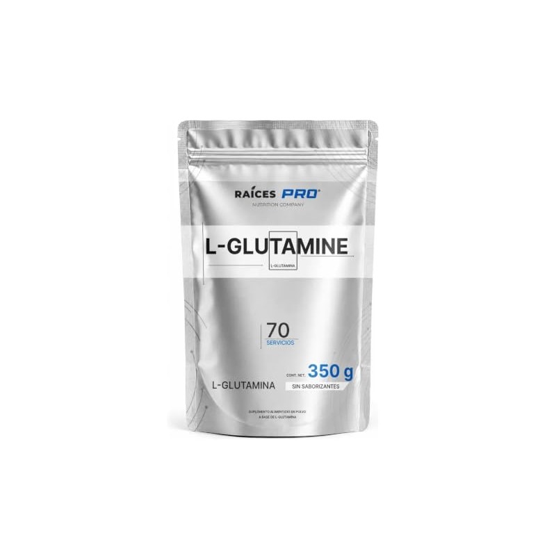 Glutamina En Polvo 350g Aminoácidos L-glutamina Raíces Pro Sin Sabor