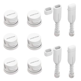 Combo Cord Organizer Holder and Type C/Lightning Cable Protector JOIKYCAI, Wire Charger Holder for Nightstand, Kitchen Appliances, Office Supplies, Phone Cable, Wall, Car - White, 6+4