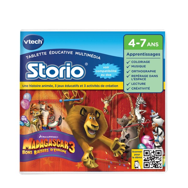 Vtech - 230905 - Storio 2 and following generations - Educational game - Madagascar 3