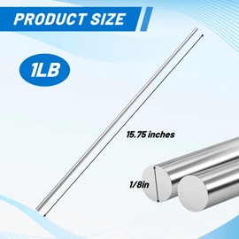 UNIFAMILY Stainless Steel TIG Welding Rod ER308L, Stainless Steel Welding Rod, 1 LB Tig Filler Rod Low Splatter Corrosion Resistance, TIG Welding Accessories, Welding Rods (1/8" x 16" 1LB)