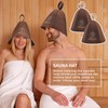Metnuora Sauna Hat 2-Pack, Wool Sauna Hat for Women and