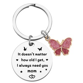 Mom Birthday Gifts, Christmas Gifts for Mom from Daughter Son, Mothers Day Gifts, Mom Keychain from Kids Baby Toddler for Christmas Stocking Stuffers Valentines Day Gifts