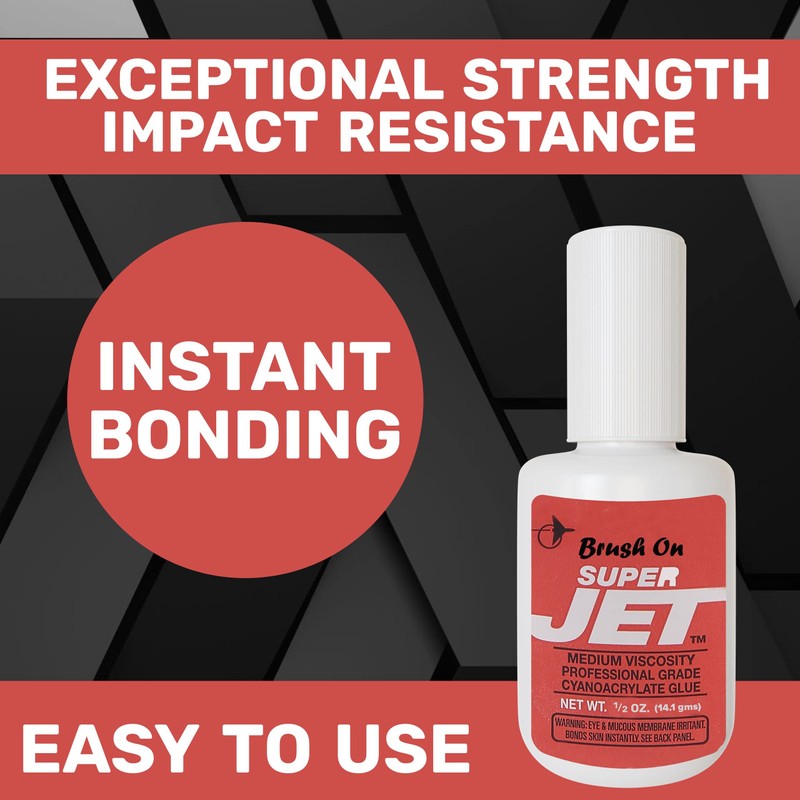 Jet Glue Brush-On Super Jet - Ideal for All Instant
