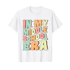 In My Middle School Era Cute Groovy First Day Back to School T-Shirt