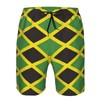KAMQUERENCE Jamaican Flag Men's Swim Trunks Men's Swimsuit Quick Dry
