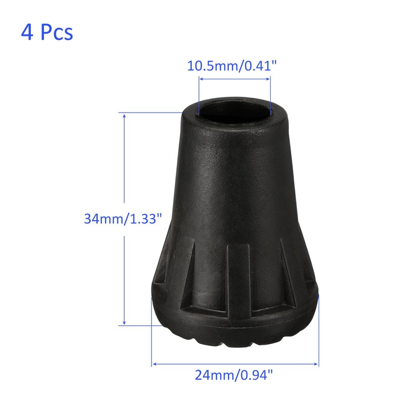 M METERXITY 4 Pack Trekking Pole Tips - Cane Replacement
