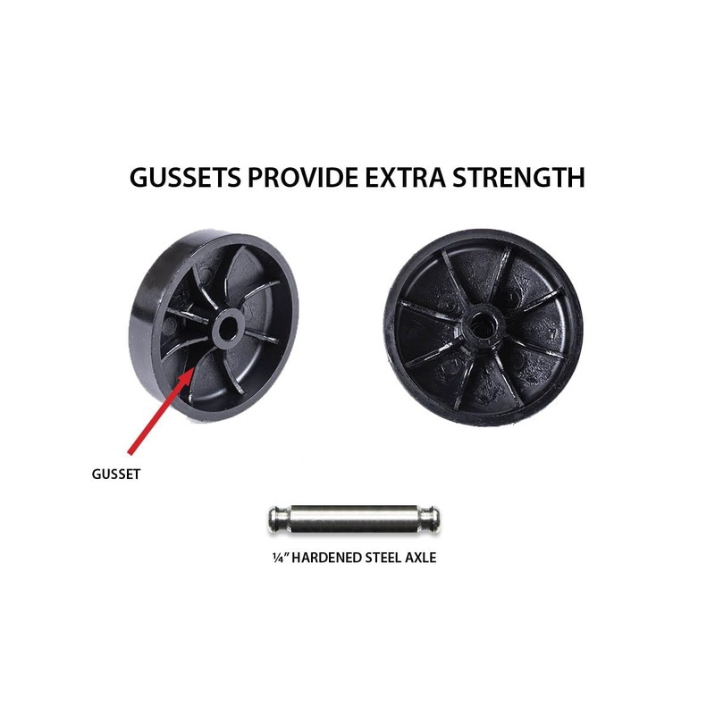 2" Wheel Diameter | Black Nylon Swivel Hooded Samson Twin