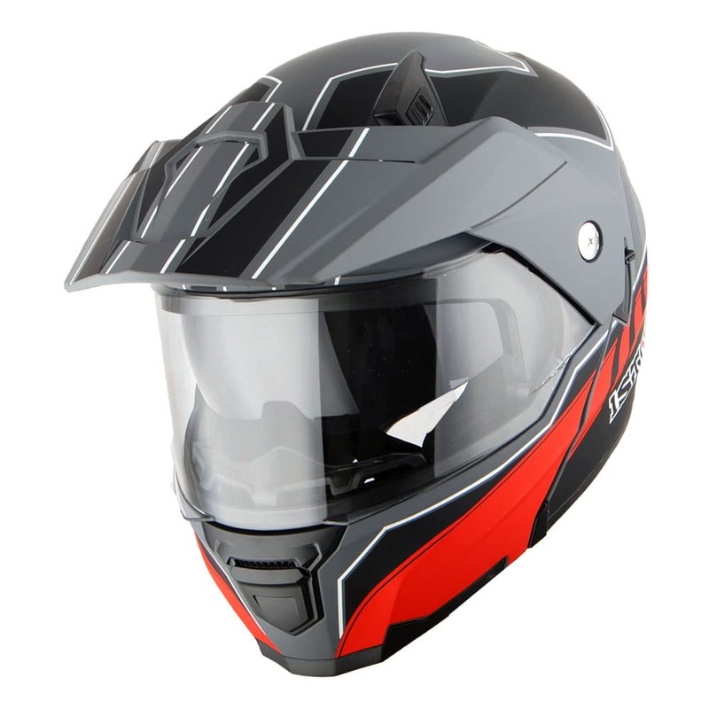 1Storm New Motorcycle Modular Flip up Full Face Helmet Dual