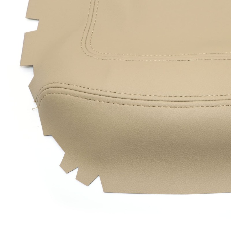NLQR Leather Center Console Replacement Armrest Cover Beige Tan Compatible