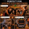Halloween Inflatable Pumpkin Photo Frame with Spider Web and 6