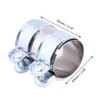 Exhaust Pipe Clamp, Stainless Steel Turbo Exhaust Band Clamp, Silencer,
