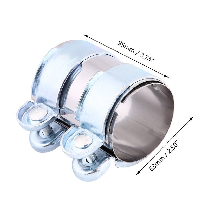 Exhaust Pipe Clamp, Stainless Steel Turbo Exhaust Band Clamp, Silencer,