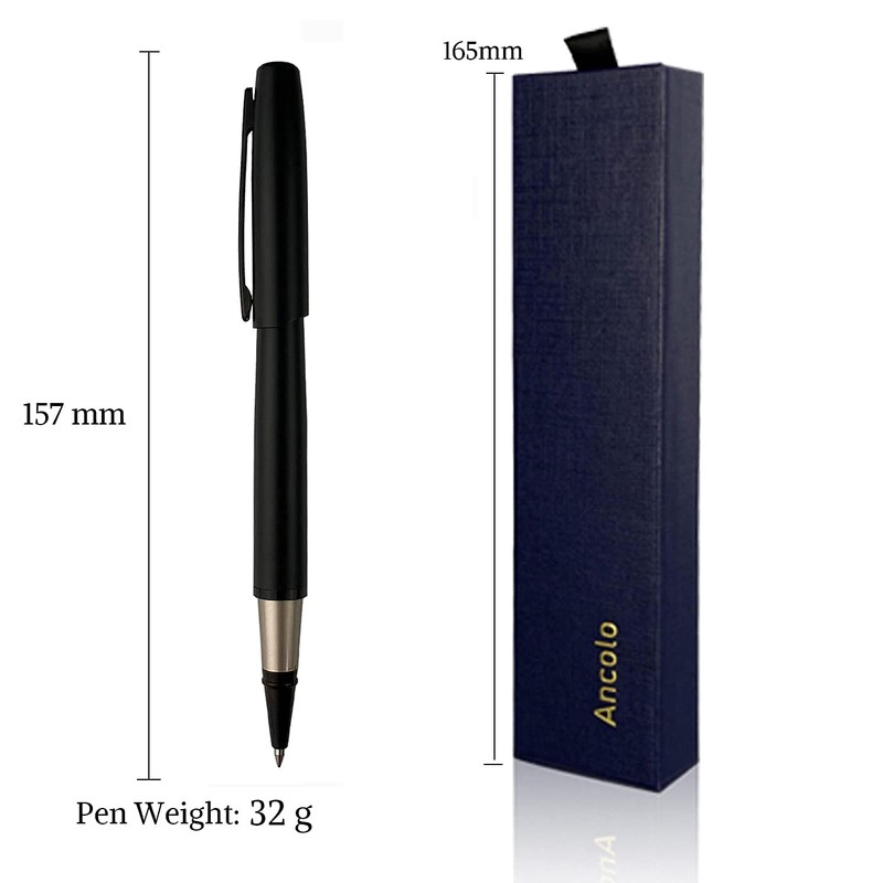 Engraved Pens Fancy Business Pens 5 Rollerball Pens with 10