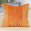 Yangest Orange Yellow Twigs Throw Pillow Cover Velvet Branches Velvet
