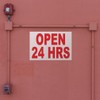 Decal Stickers Multiple Sizes Open 24 Hrs Red Industrial Vinyl