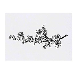 'Sakura Flowers' Temporary Tattoo - Water Resistant, Skin-Safe, Non-Toxic Transfer (TO00025315)
