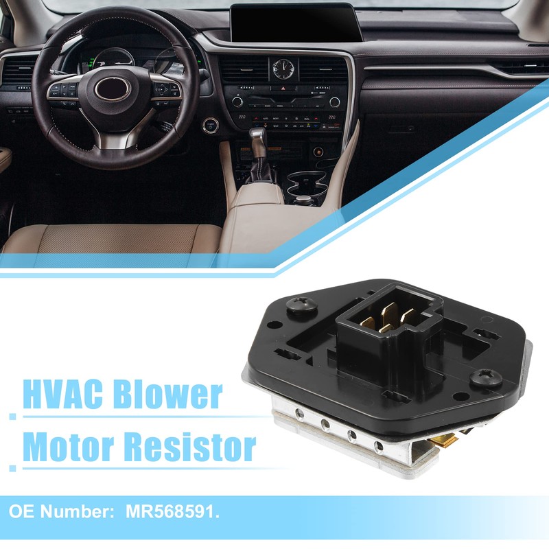 QUARKZMAN HVAC Resistor Blower Motor Fits Mitsubishi Lancer Black Pack