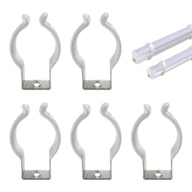 5 Stück Edelstahl U-Clips mit Gummierung, Federklemme Rohrschellen Halter zur LED Lichtröhre Halterung, Robuste Befestigungsklammern für Lichtschläuche Röhren Lichtleisten und Mehr