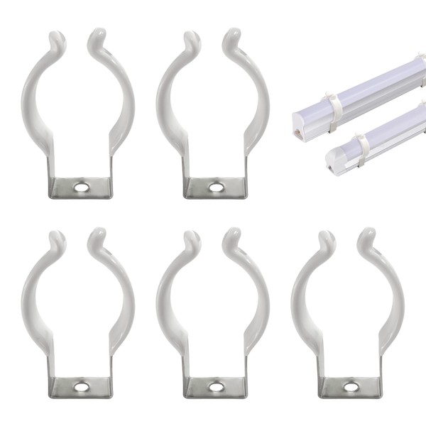 5 Stück Edelstahl U-Clips mit Gummierung, Federklemme Rohrschellen Halter zur
