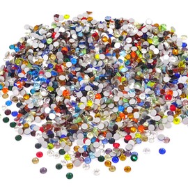 Honbay 1440PCS 5mm ss20 Sparkly Round Flatback Rhinestones Crystals, Non-Self-Adhesive (Mixed)