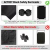 4 Panels Safety Barricade,7.8FT Removable Foldable Security Gates Barrier with