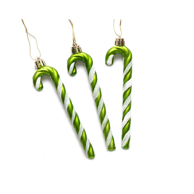 Pack of 6-13CM Glitter Candy Cane –Christmas Tree Hanging Decoration