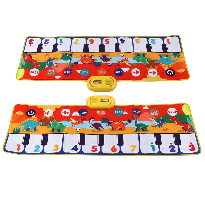 Music Piano Keyboard Dinosaur Picture Adjustable Sounds Music Touch Play