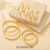 KUMIKUMI Sterling Silver Hoops Earrings for Women,5MM Wide Hypoallergenic Thick