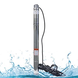 Doppy Deep Well Submersible Pump, 0.5HP/220V/60Hz,164 Ft Head/4.4gpm,with 49 ft Electric Cord Stainless Steel Water Pump,1/2" Outlet Water Pump, for Irrigation,Farms,Industrial,Home