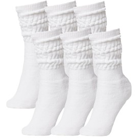 BRUBAKER Unisex 6er Pack Slouch Socken für Fitness Workout Yoga Gymnastik Wellness Weiss Gr. 35/38