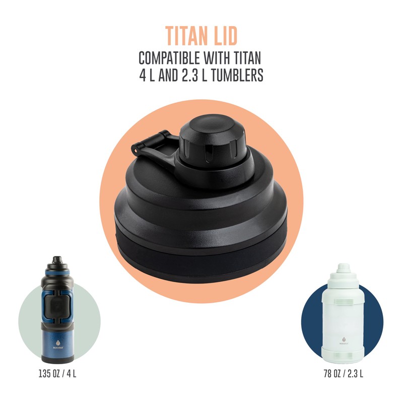 Manna Locking Pour Spout Lid for Titan Sports Bottle -