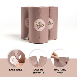 Brown Avenue Dog Poop Bags, 18 Roll Packs, 270 Units, Biodegradable, Eco-Friendly