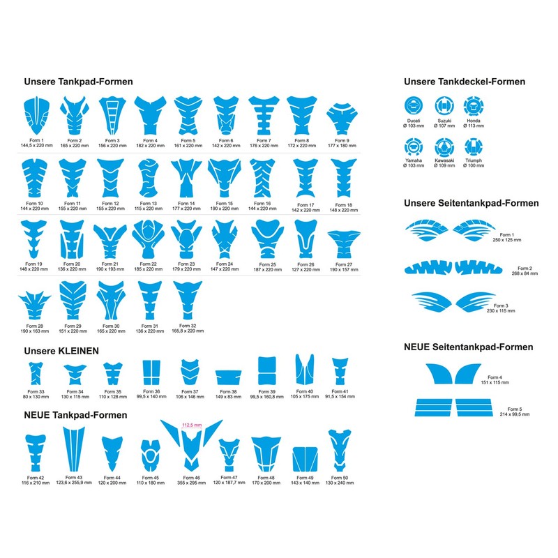 BIKE-label Tank Pad Side Motorcycle Paint Protection Sticker Flash Pink