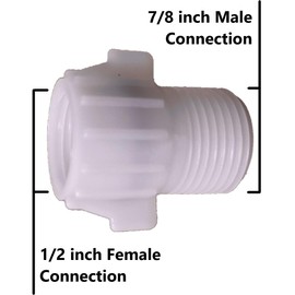 7/8 Inch Male Pipe Adapter to 1/2 Female, Has Built in Screen for Straining built up sediment in the water by Nuflush (2)